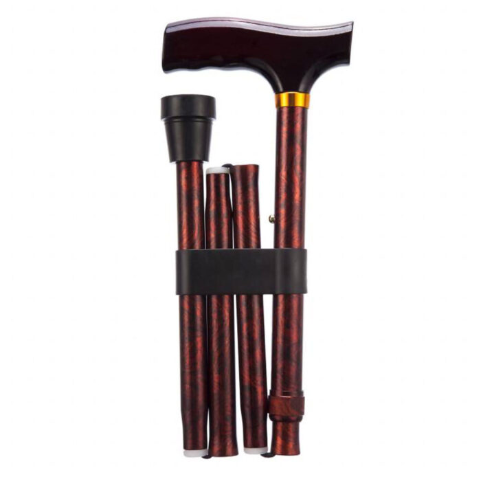 Folding Adjustable Walking Sticks - Maple - Image 2