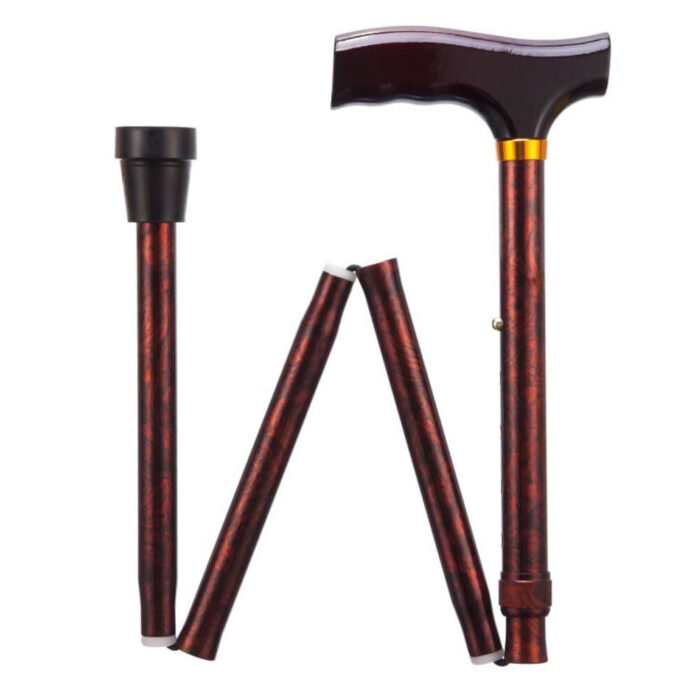 Folding Adjustable Walking Sticks - Maple