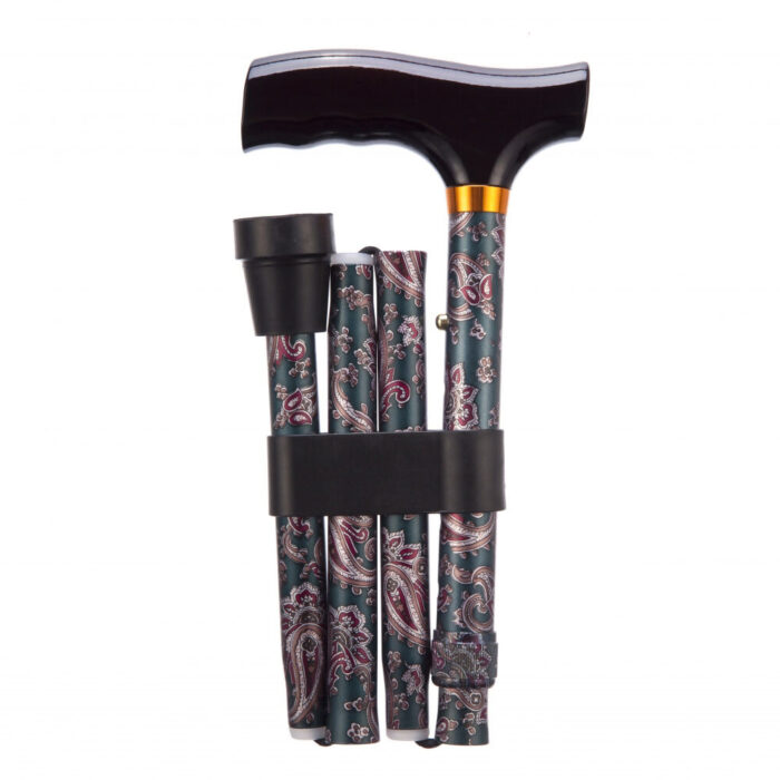 Folding Adjustable Walking Sticks - Paisley - Image 2
